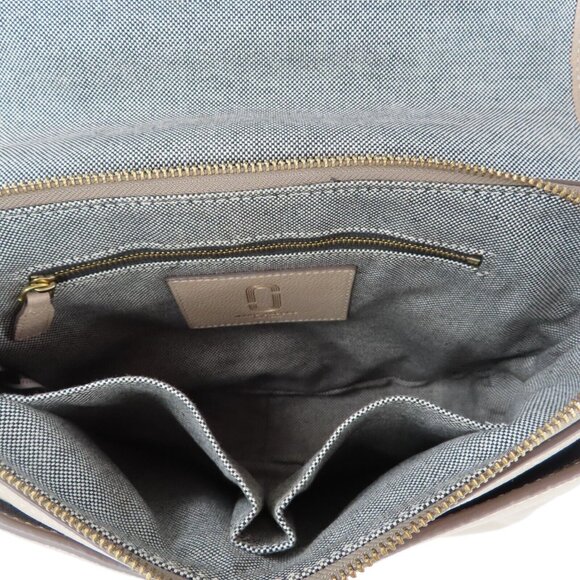 Marc Jacobs Interlock Beige Pebbled Leather Courier Messenger Crossbody Purse - Picture 14 of 16